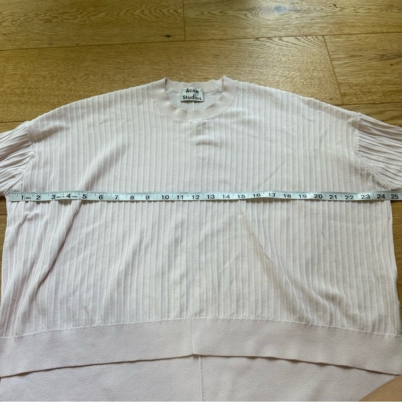 ACNE STUDIOS ISSY RIB PALE PINK TOP - XS - Picture 11 of 13